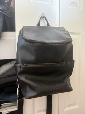 Matt & Nat Dean Black Vegan Leather Backpack